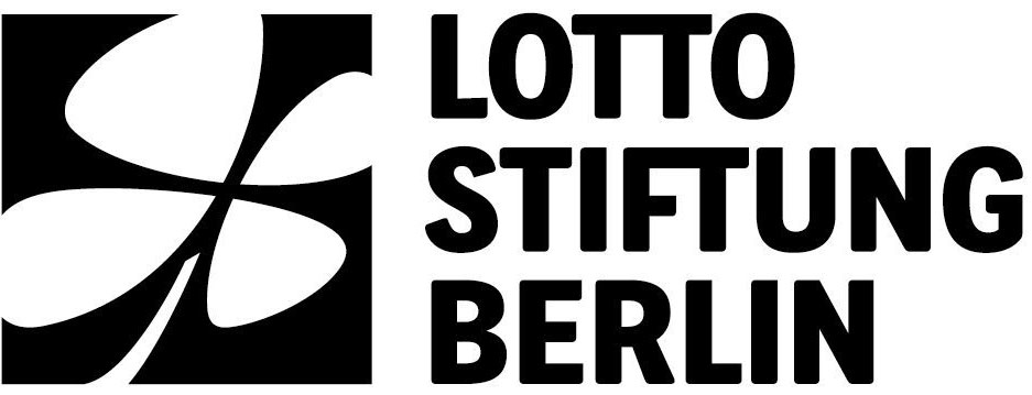 Logo der Lotto Stiftung Berlin: stilisiertes Blatt und der Schriftzug „LOTTO STIFTUNG BERLIN“.